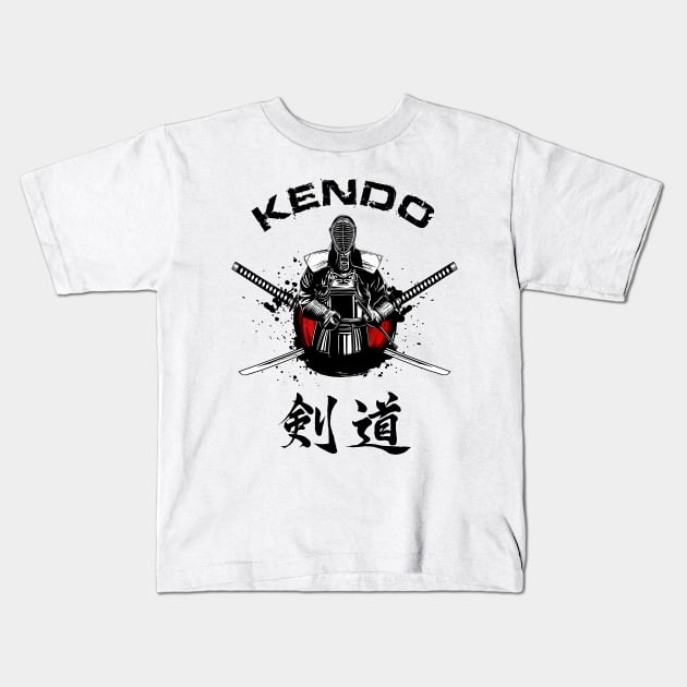 Kendo Warrior Kids T-Shirt by juyodesign